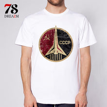 Load image into Gallery viewer, USSR CCCP t-shirt men the Soviet Union Russia space T Shirt Men Short Sleeve male TShirt Comfortable top tees
