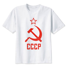 Load image into Gallery viewer, USSR CCCP t-shirt men the Soviet Union Russia space T Shirt Men Short Sleeve male TShirt Comfortable top tees