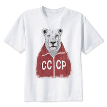 Load image into Gallery viewer, USSR CCCP t-shirt men the Soviet Union Russia space T Shirt Men Short Sleeve male TShirt Comfortable top tees